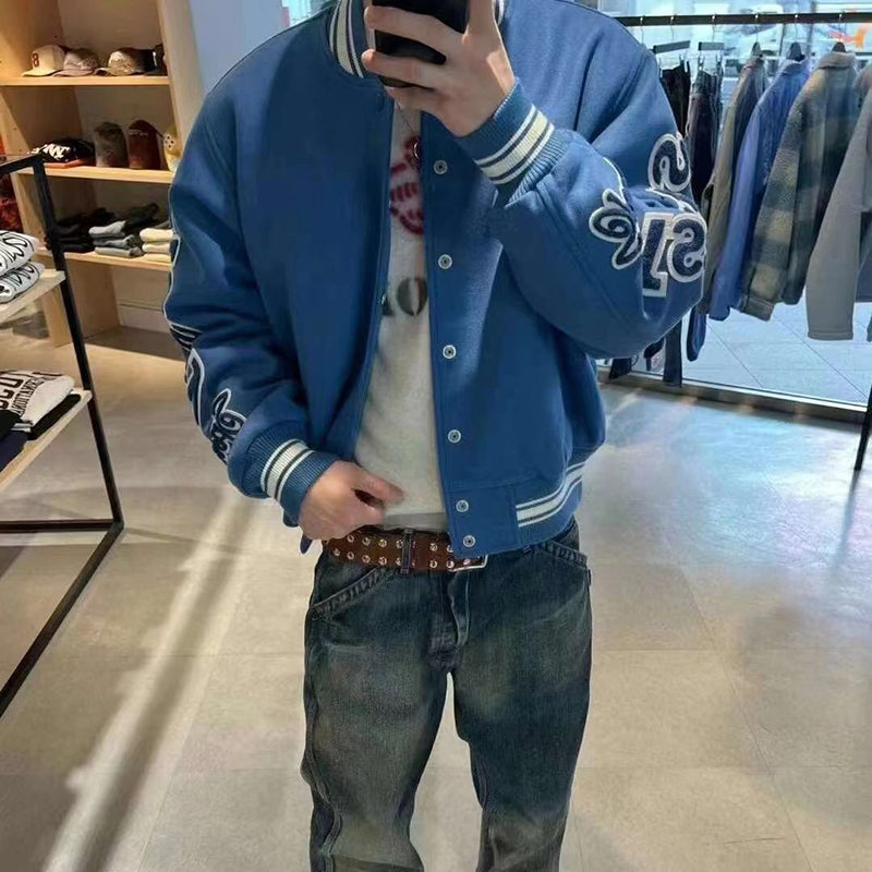 STUSSY VARSITY JACKET 雙袖刺繡棒球外套