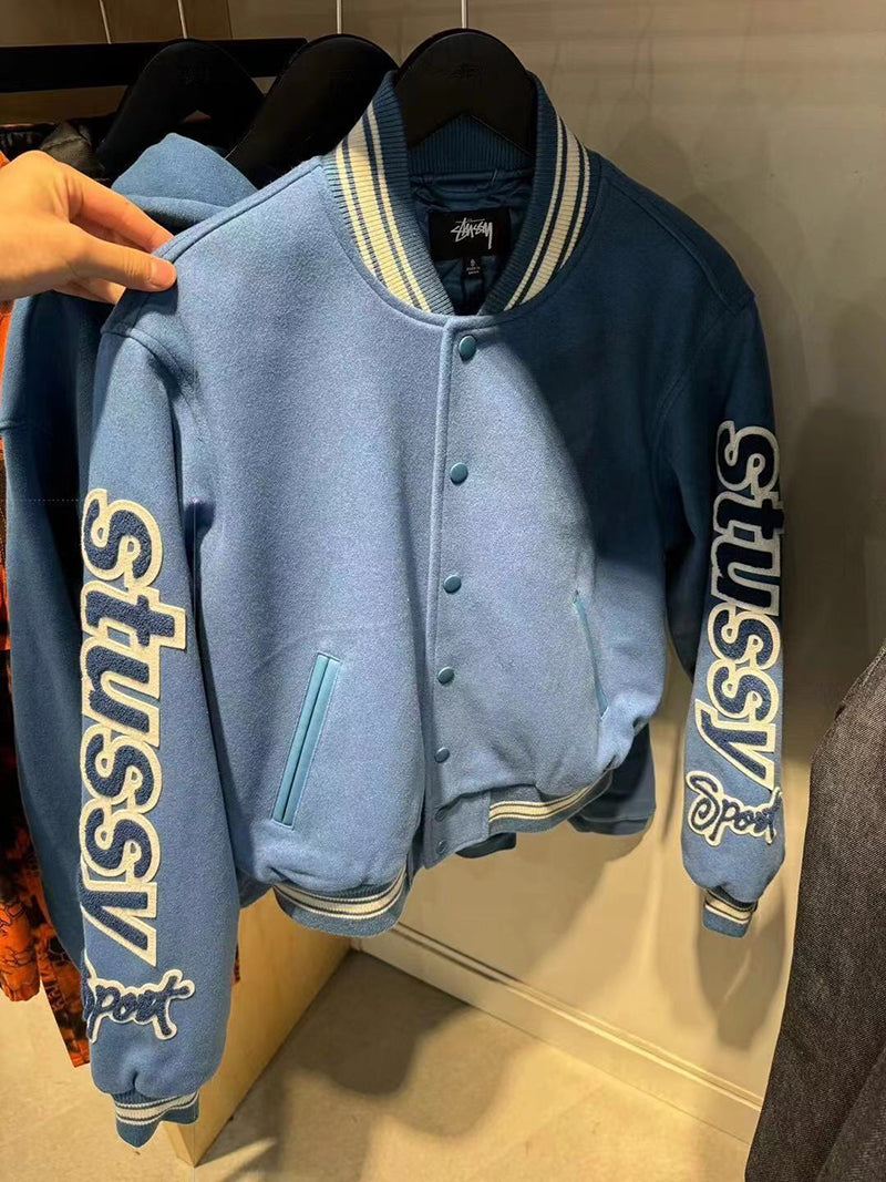 STUSSY VARSITY JACKET 雙袖刺繡棒球外套