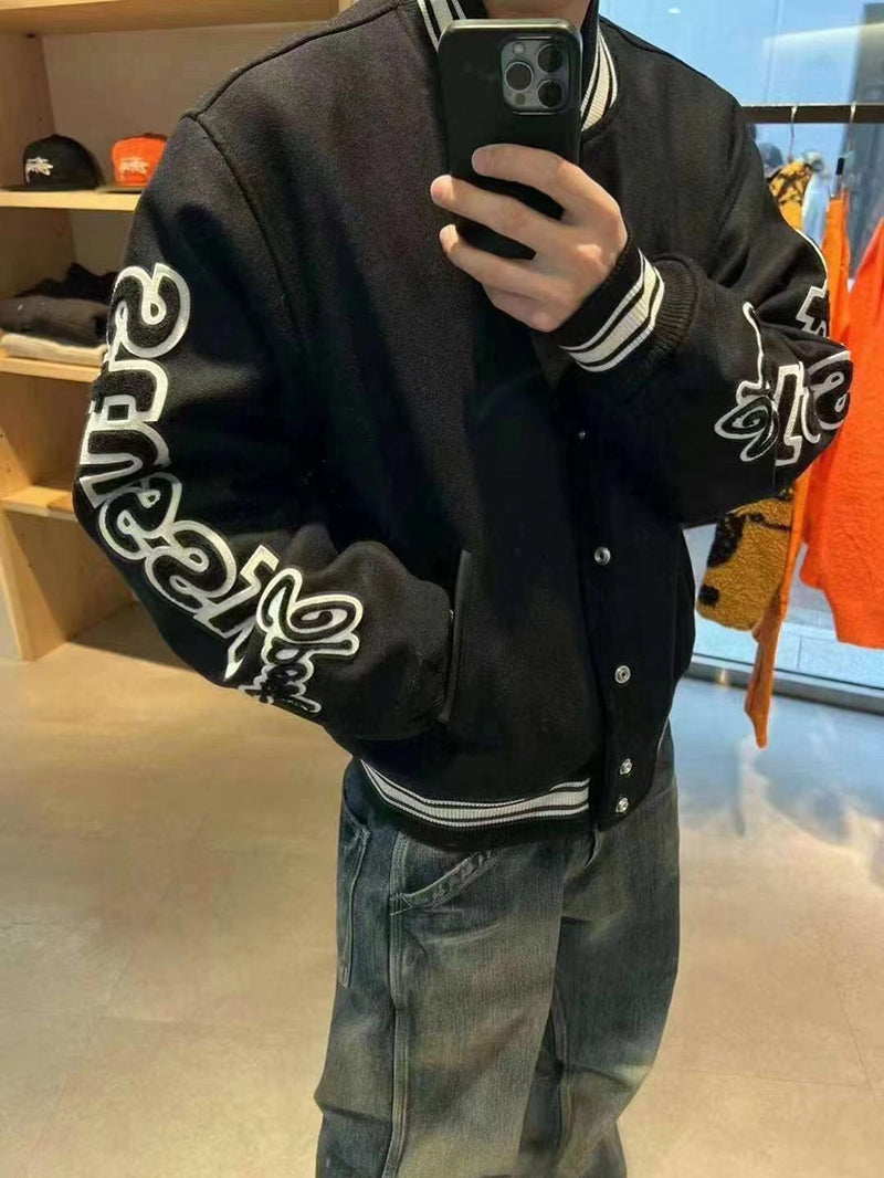 STUSSY VARSITY JACKET 雙袖刺繡棒球外套