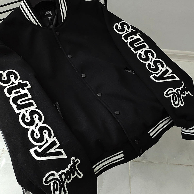 STUSSY VARSITY JACKET 雙袖刺繡棒球外套