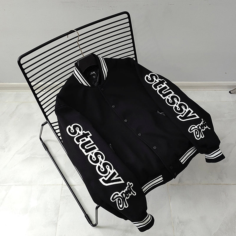 STUSSY VARSITY JACKET 雙袖刺繡棒球外套