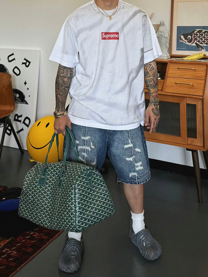 - 全新特價 - Supreme x MM6 Box Logo Tee 白色印花短袖 (L碼)