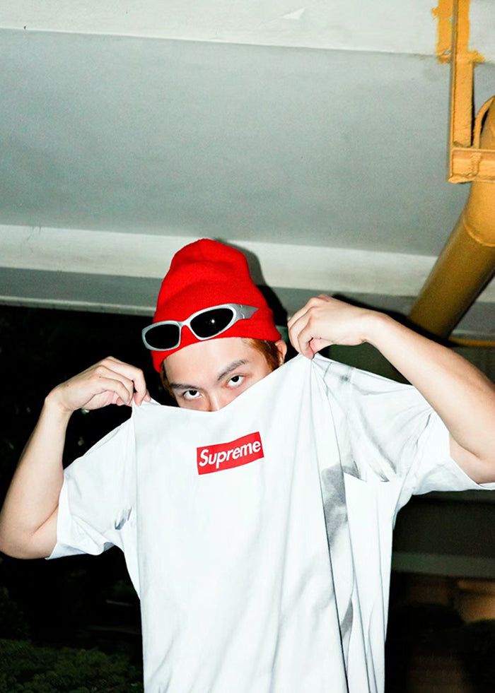 - 全新特價 - Supreme x MM6 Box Logo Tee 白色印花短袖 (L碼)