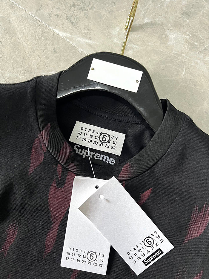 Supreme x MM6 Maison Margiela 火焰骷髏短袖T恤