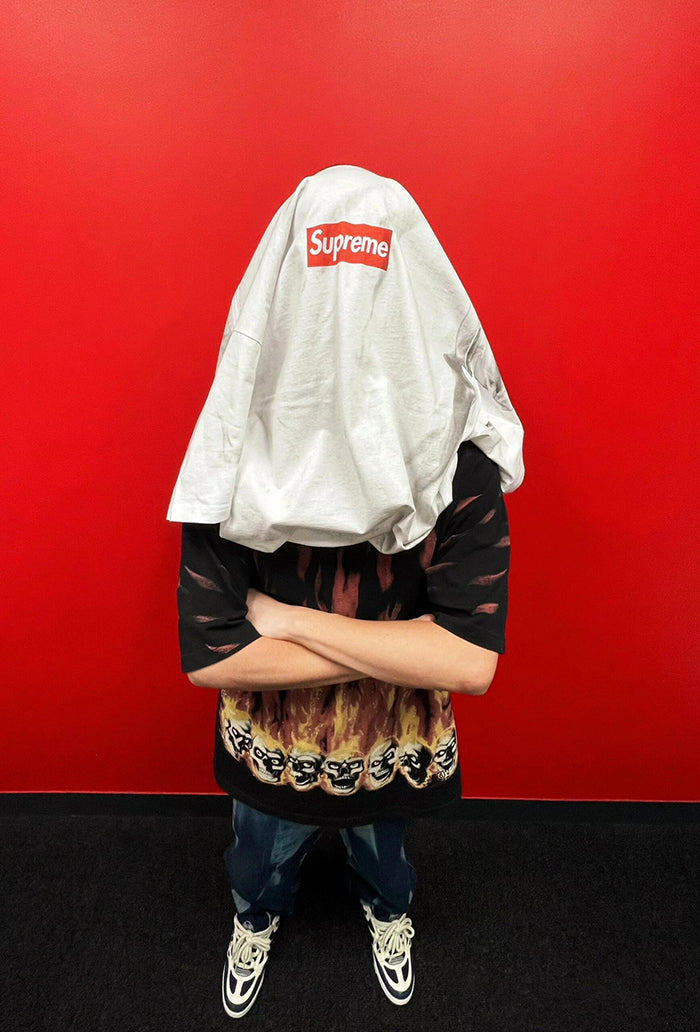- 全新特價 - Supreme x MM6 Box Logo Tee 白色印花短袖 (L碼)