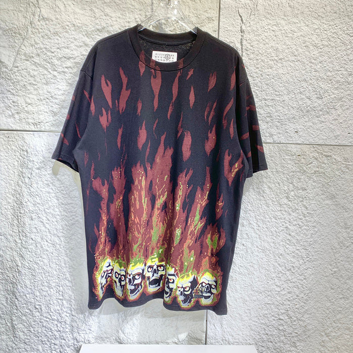 Supreme x MM6 Maison Margiela 火焰骷髏短袖T恤