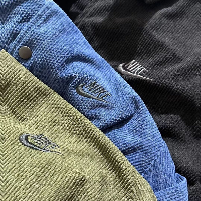 - 全新特價 - NIKE ACG Corduroy 燈芯絨教練休閒夾克 (藍色L)