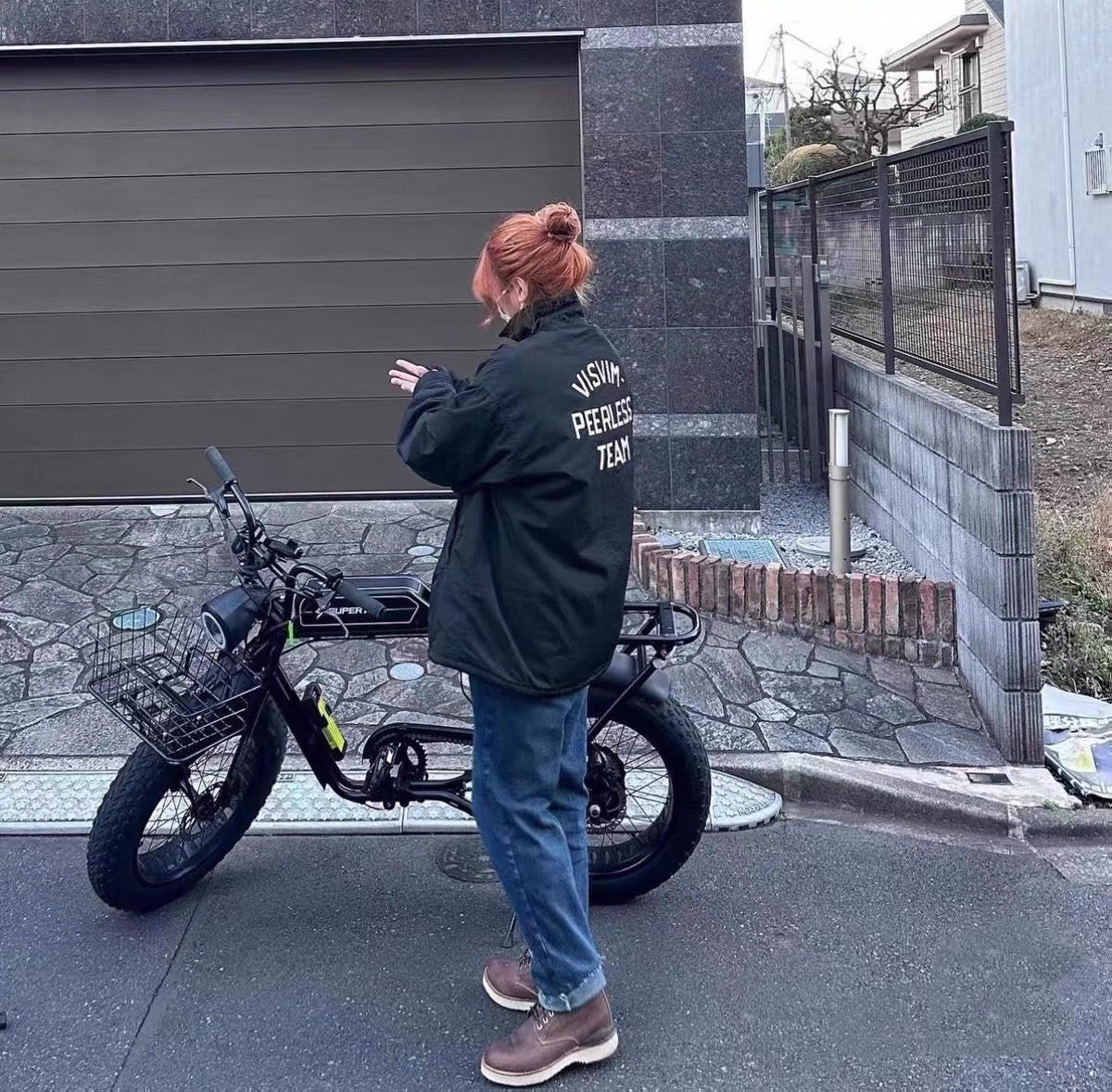 VISVIM 羊羔絨翻領教練夾克