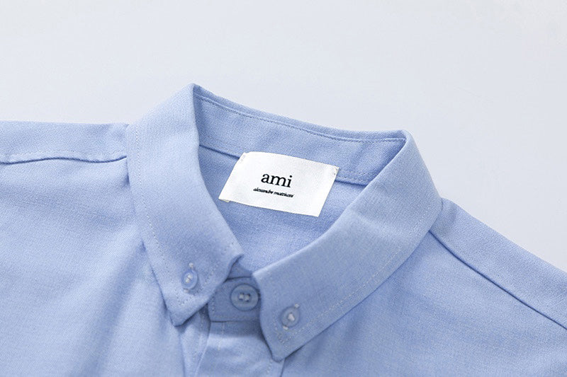 AMI PARIS 經典款廓形短袖襯衫