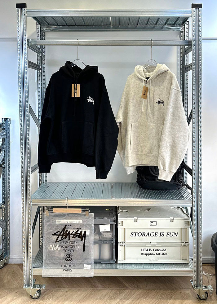 - 全新特價 - STUSSY BASIC FLEECE HOODIE 刷毛連帽上衣 (黑M)