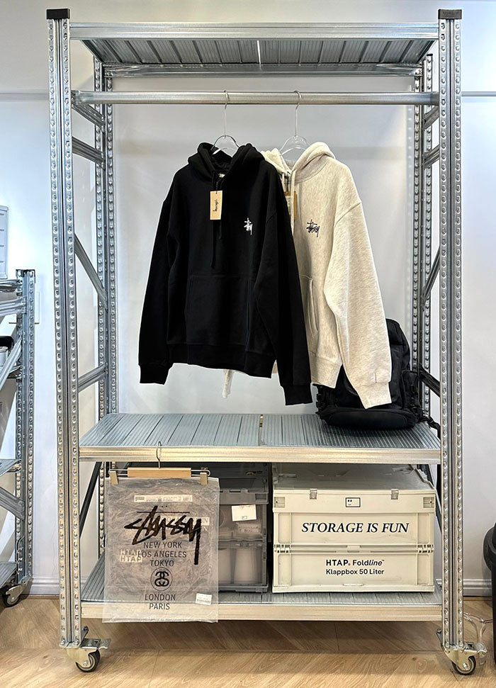 - 全新特價 - STUSSY BASIC FLEECE HOODIE 刷毛連帽上衣 (黑M)