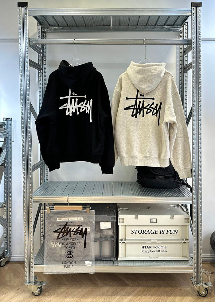 - 全新特價 - STUSSY BASIC FLEECE HOODIE 刷毛連帽上衣 (黑M)