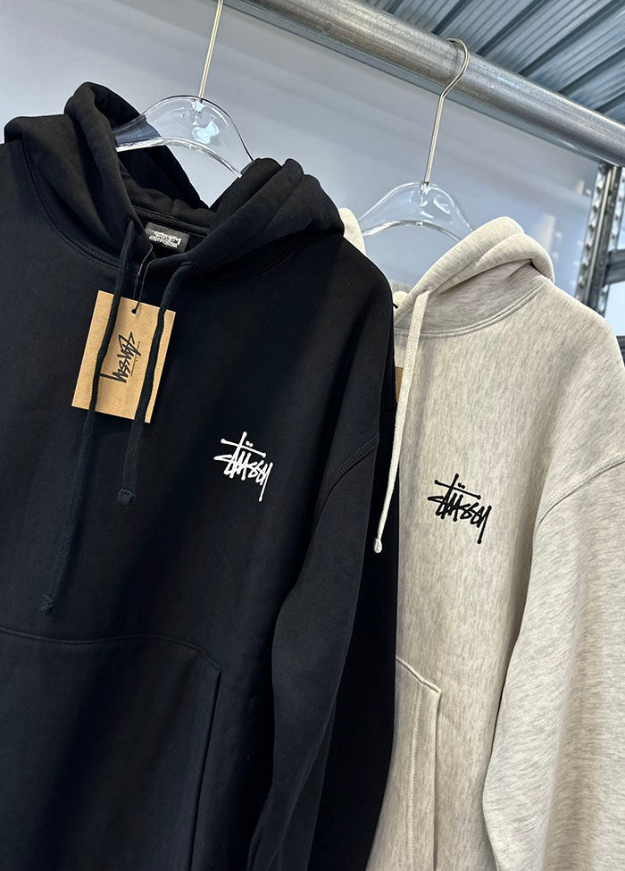 - 全新特價 - STUSSY BASIC FLEECE HOODIE 刷毛連帽上衣 (黑M)