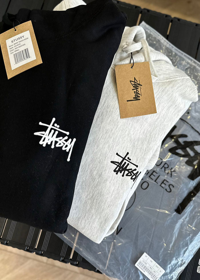 - 全新特價 - STUSSY BASIC FLEECE HOODIE 刷毛連帽上衣 (黑M)