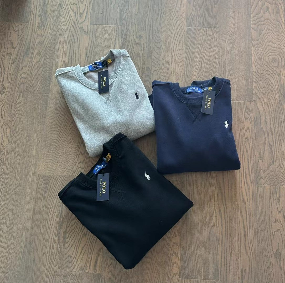 - 全新特價 - POLO Ralph Lauren Fleece Sweatshirt 刺繡刷毛衛衣 (灰色XL)