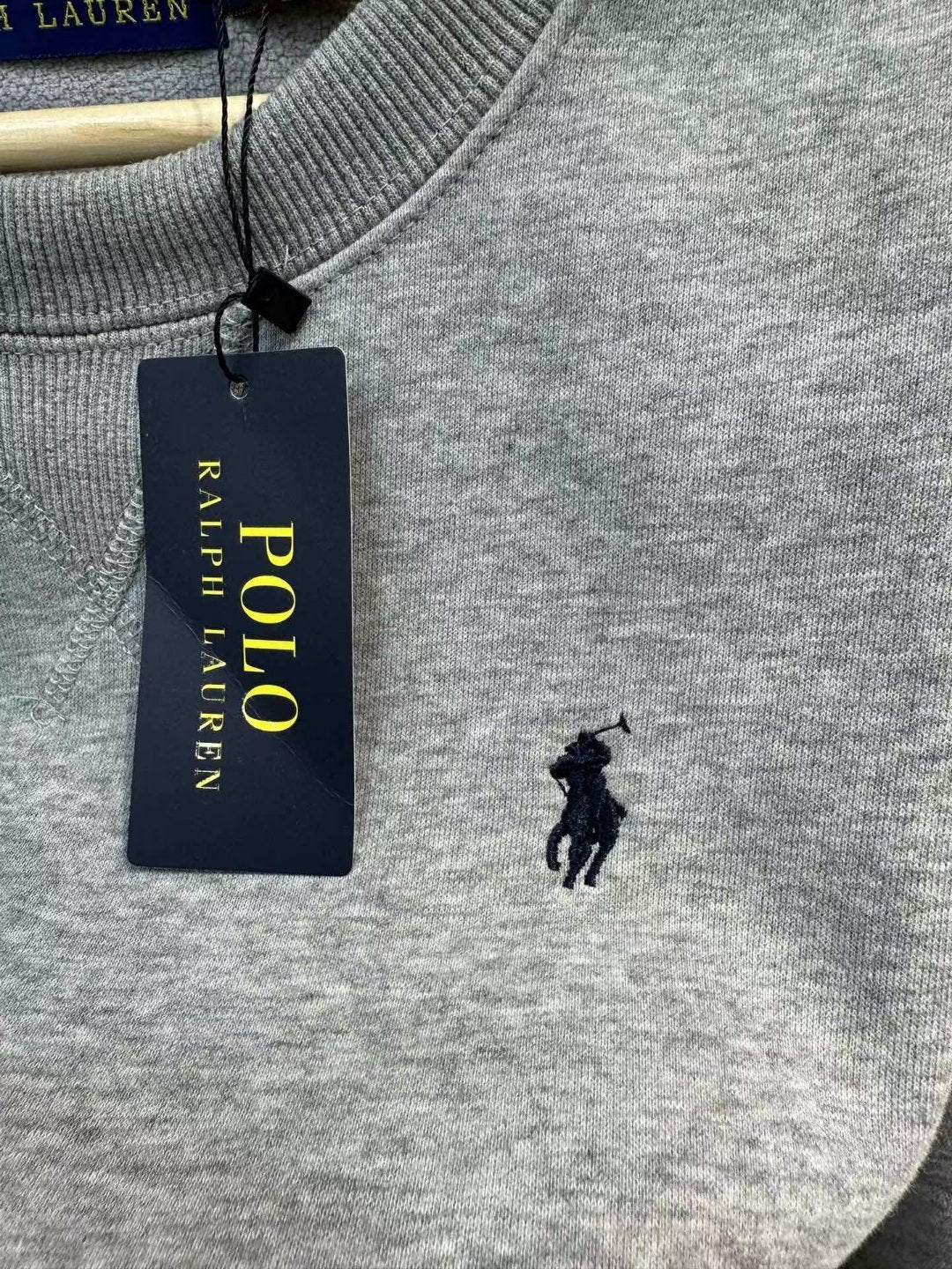 - 全新特價 - POLO Ralph Lauren Fleece Sweatshirt 刺繡刷毛衛衣 (灰色XL)