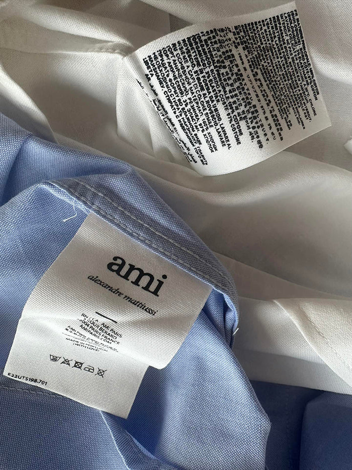 AMI PARIS 經典愛心刺繡短袖襯衫