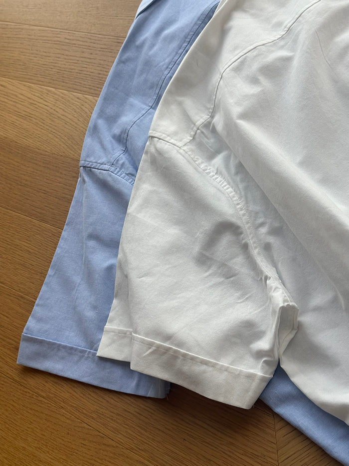 AMI PARIS 經典愛心刺繡短袖襯衫
