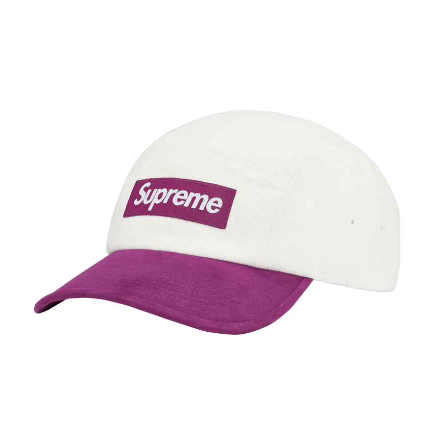 Supreme Suede Visor Camp Cap 拼色麂皮遮陽帽