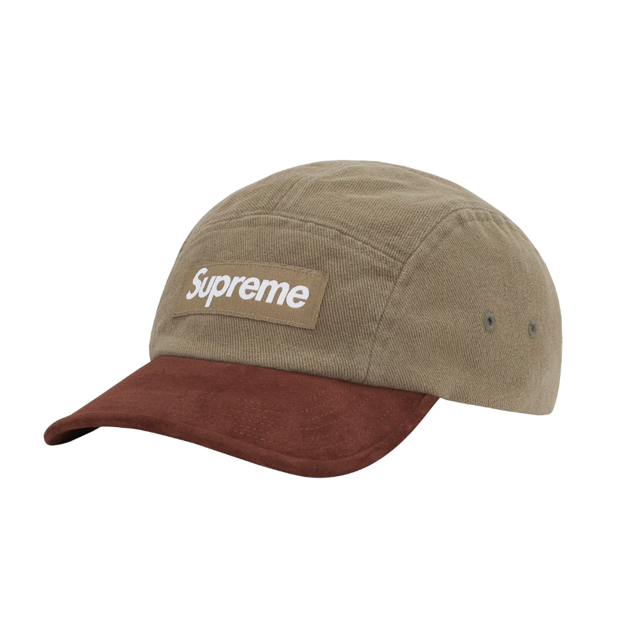Supreme Suede Visor Camp Cap 拼色麂皮遮陽帽