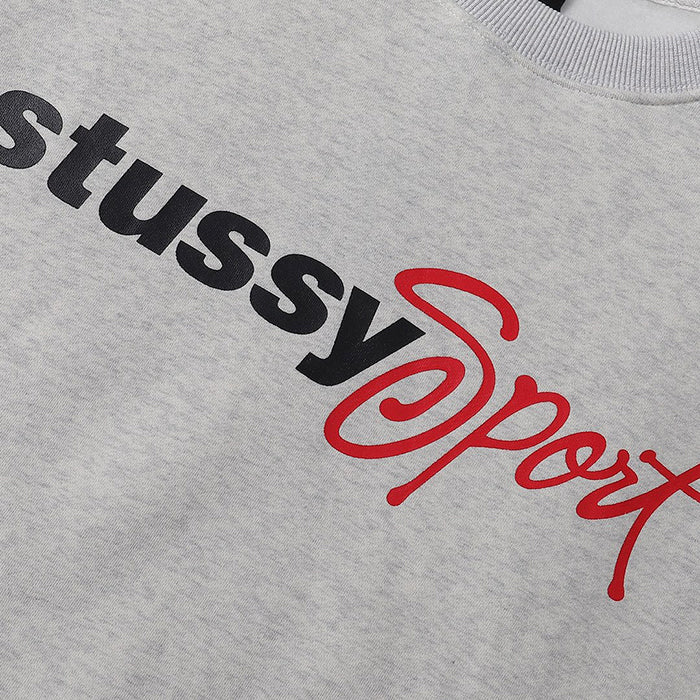 STUSSY SPORT SCRIPT CREW 運動刷毛衛衣