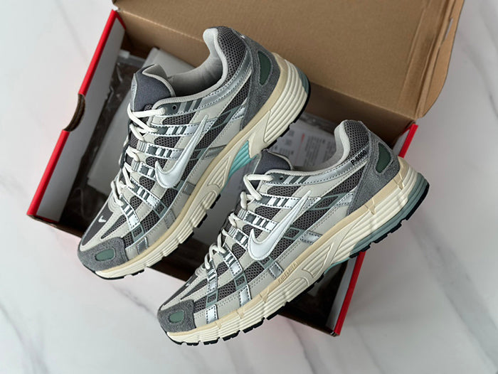 NIKE P-6000 FN7509-029 復古運動鞋-礦石灰