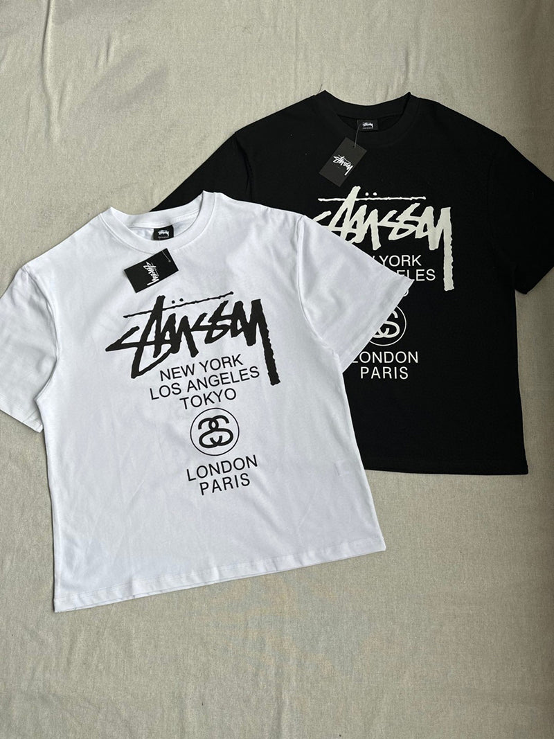 - 全新特價 - STUSSY WHITE WORLD TOUR T-SHIRT 世界巡遊短袖T恤 (白色XL)