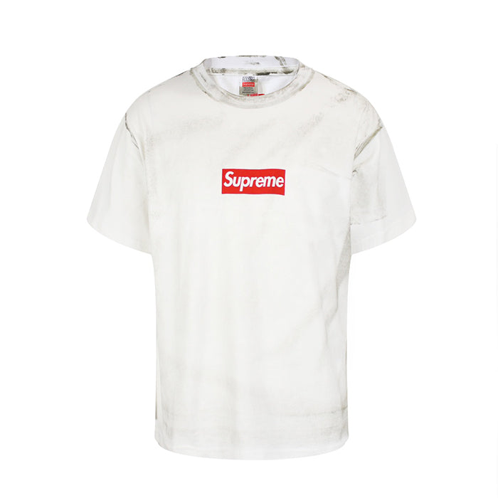 - 全新特價 - Supreme x MM6 Box Logo Tee 白色印花短袖 (L碼)