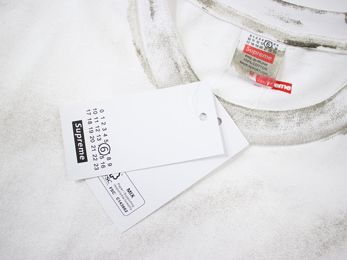 - 全新特價 - Supreme x MM6 Box Logo Tee 白色印花短袖 (L碼)