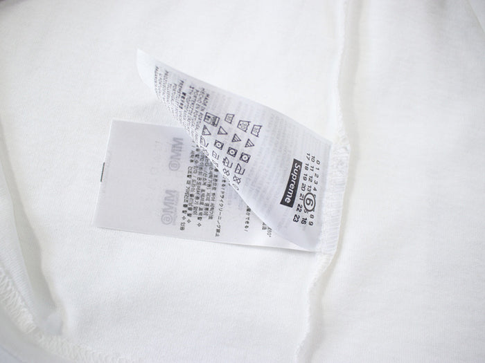 - 全新特價 - Supreme x MM6 Box Logo Tee 白色印花短袖 (L碼)