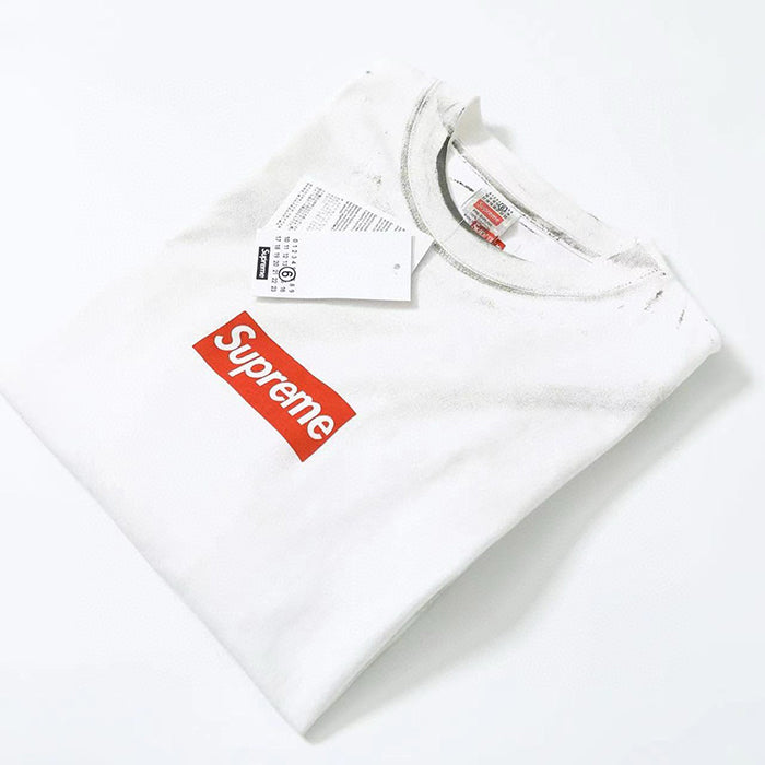 - 全新特價 - Supreme x MM6 Box Logo Tee 白色印花短袖 (L碼)