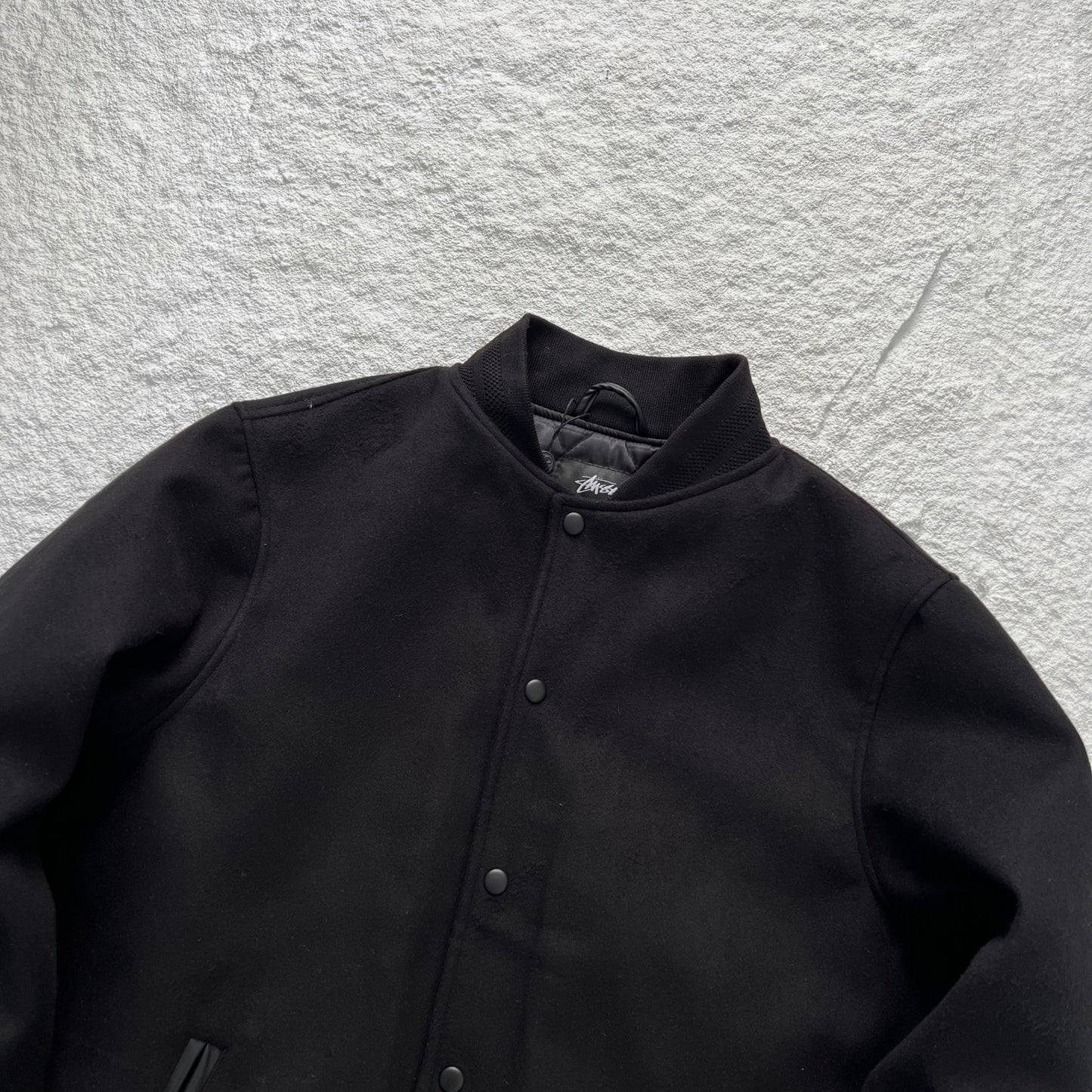 - 全新特價 - STUSSY SPORT MELTON VARSITY JACKET 校隊毛呢夾克 (杏色M )
