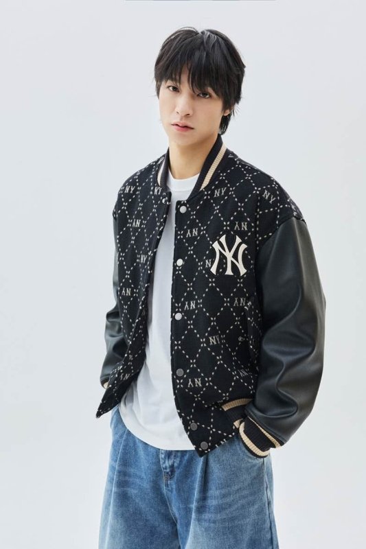 MLB 韓版洋基隊鑽石老花滿印棒球外套 - VANASH