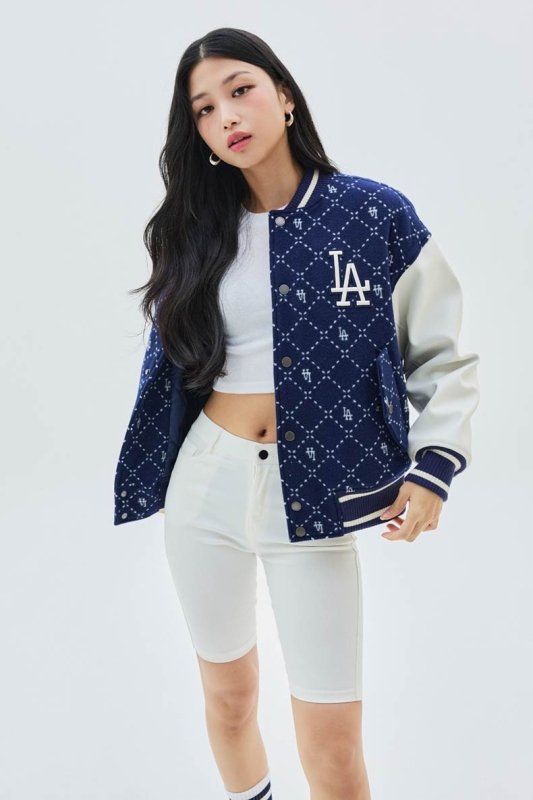 MLB 韓版洋基隊鑽石老花滿印棒球外套 - VANASH