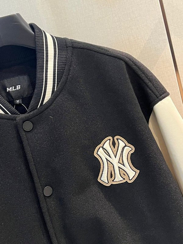 - 全新特價 - MLB 紐約洋基隊拼皮棒球外套(綠色XL) - VANASH