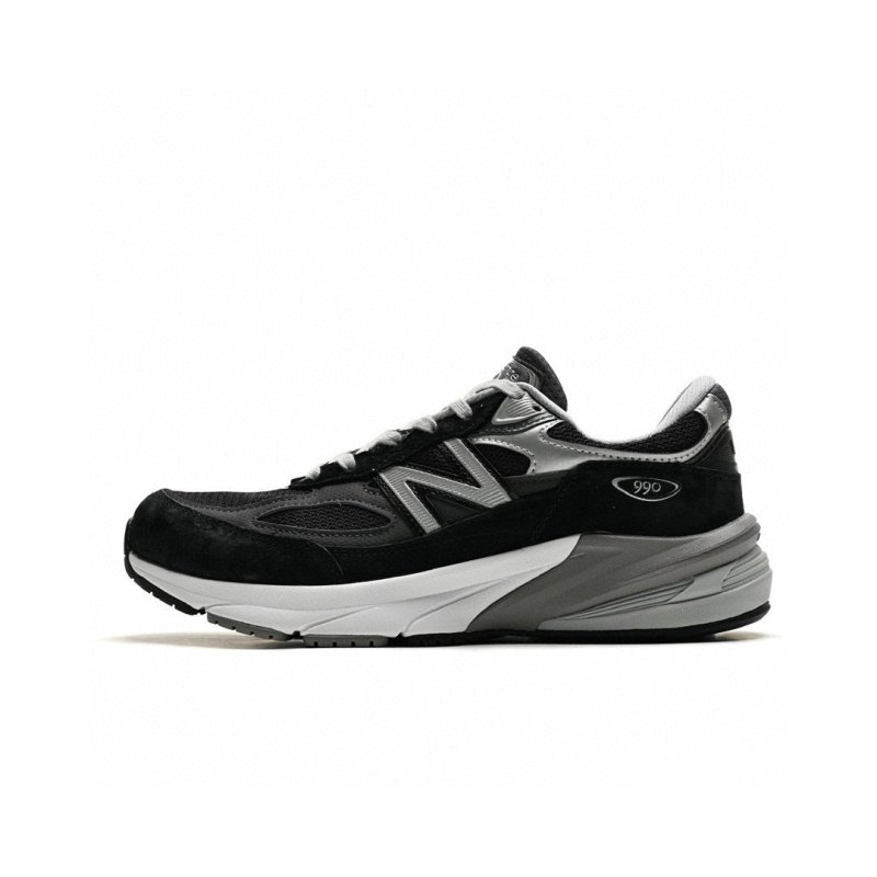 New Balance Black 990 V6 Core 復古運動鞋 - 黑灰 - VANASH