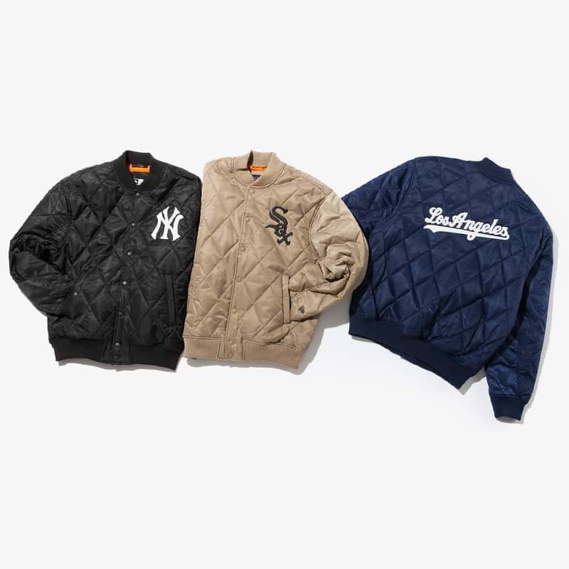 NEW ERA 美國大聯盟 後背刺繡絎縫鋪棉飛行外套 - VANASH