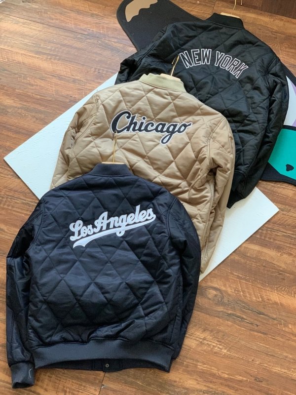 NEW ERA 美國大聯盟 後背刺繡絎縫鋪棉飛行外套 - VANASH