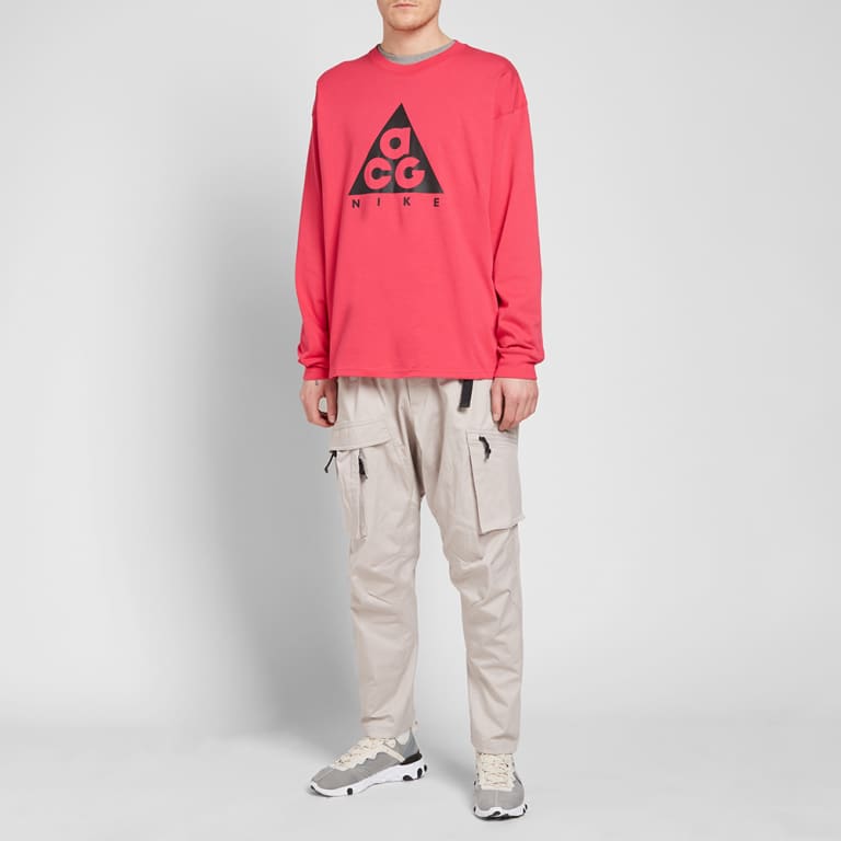 NIKE ACG 經典三角印花圓領長袖T恤 - VANASH
