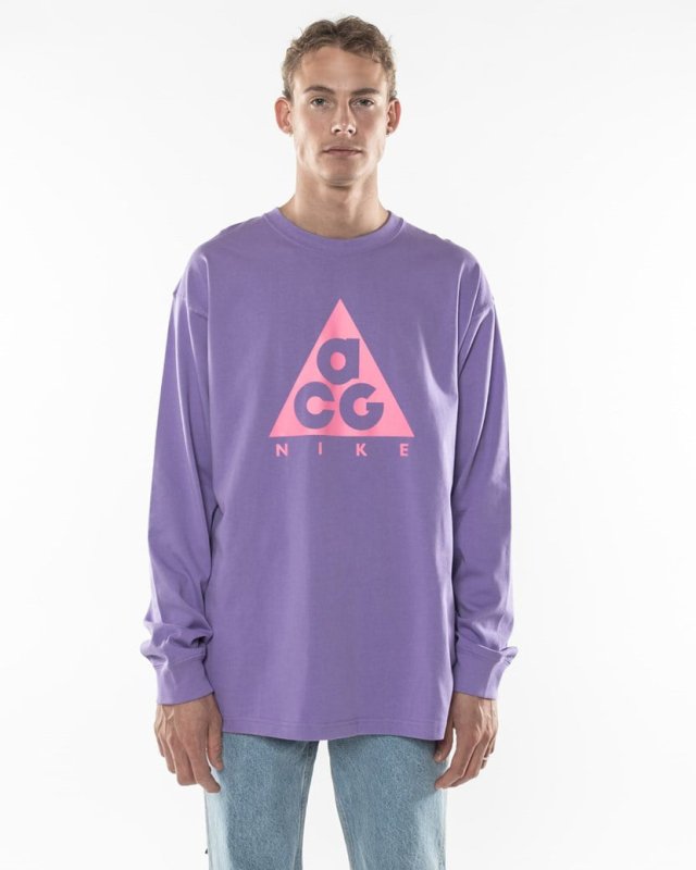 NIKE ACG 經典三角印花圓領長袖T恤 - VANASH