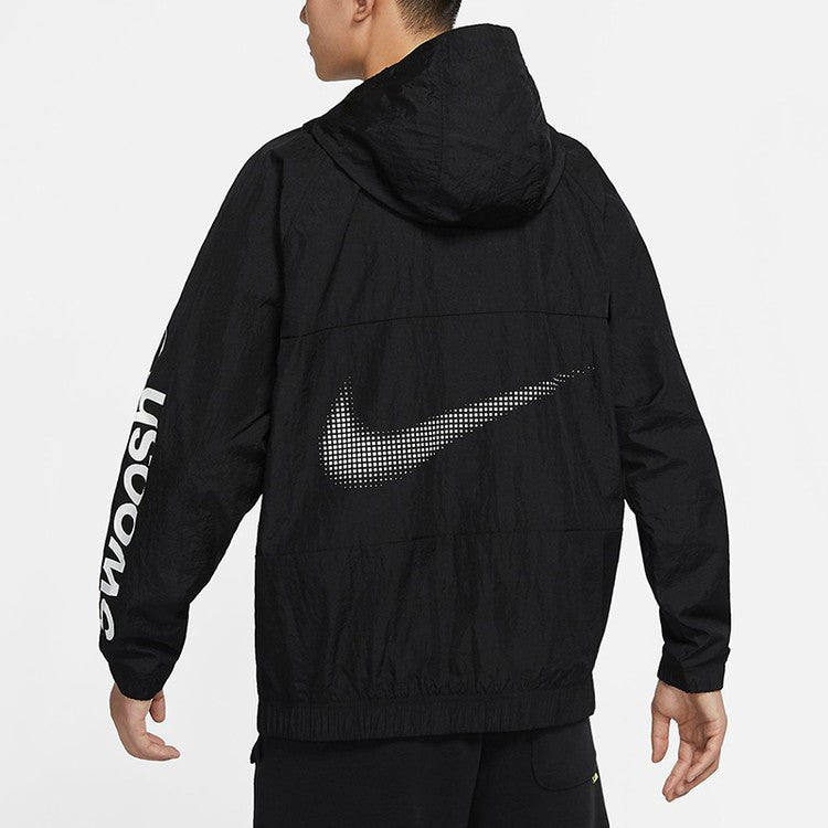 NIKE NSW SWOOSH JKT 點陣大勾勾 連帽外套風衣 男女款 DX6311-010 - VANASH