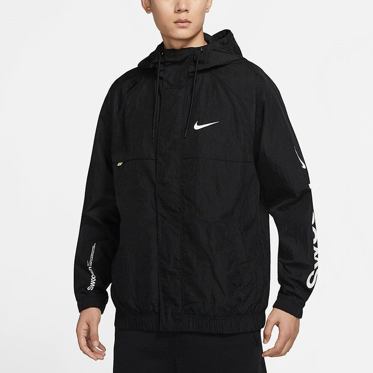 NIKE NSW SWOOSH JKT 點陣大勾勾 連帽外套風衣 男女款 DX6311-010 - VANASH