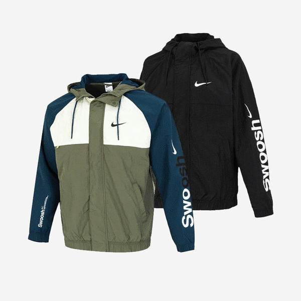 NIKE NSW SWOOSH JKT 點陣大勾勾 連帽外套風衣 男女款 DX6311-010 - VANASH