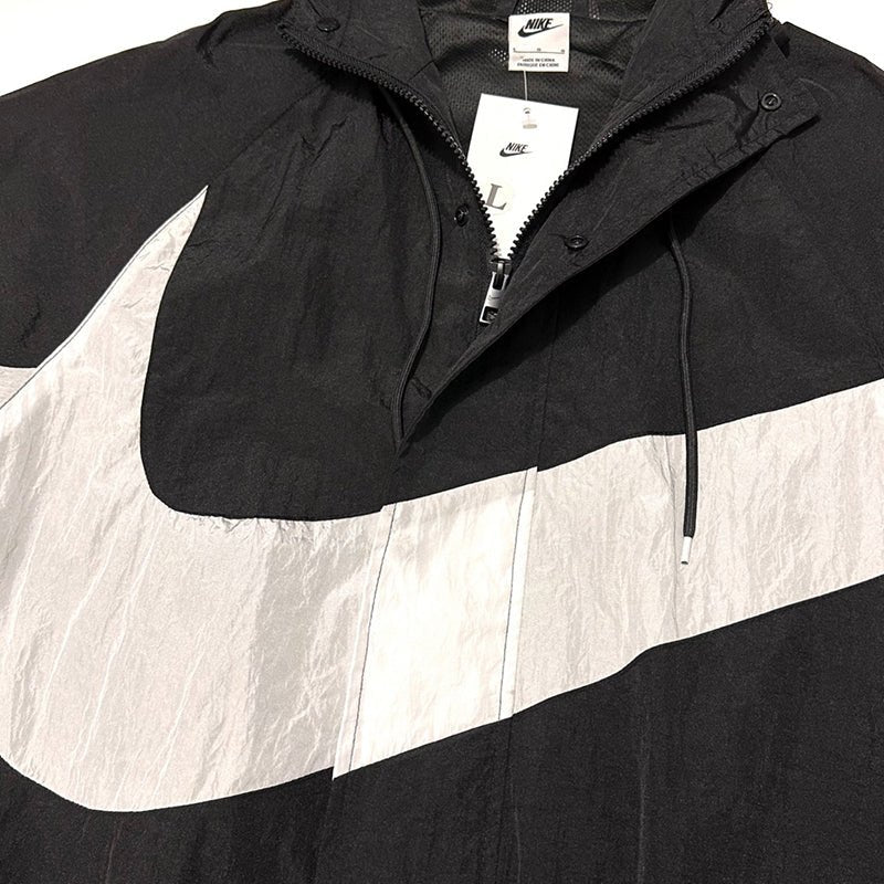 NIKE 撞色滿版SWOOSH 連帽風衣外套 DD5968-010 - VANASH