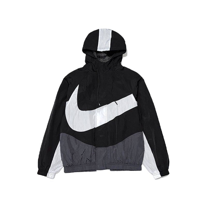 NIKE 撞色滿版SWOOSH 連帽風衣外套 DD5968-010 - VANASH