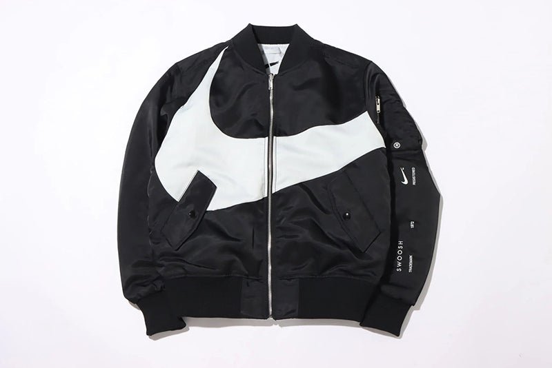 NIKE SWOOSH NSW 刺繡斷勾雙面穿飛行外套 - VANASH