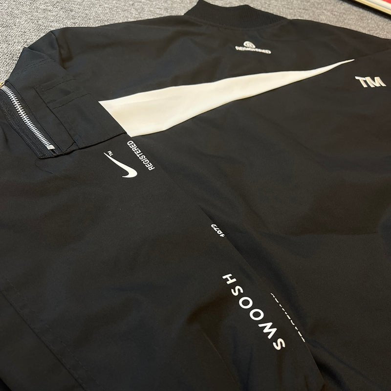 NIKE SWOOSH NSW 刺繡斷勾雙面穿飛行外套 - VANASH