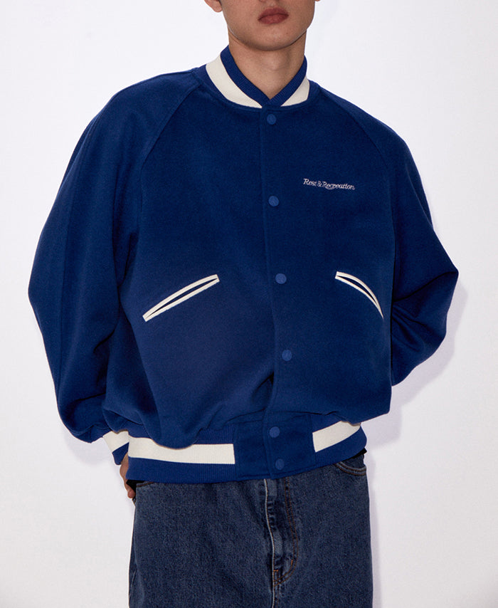 Rest & Recreation RR Boucle 刺繡校隊夾克