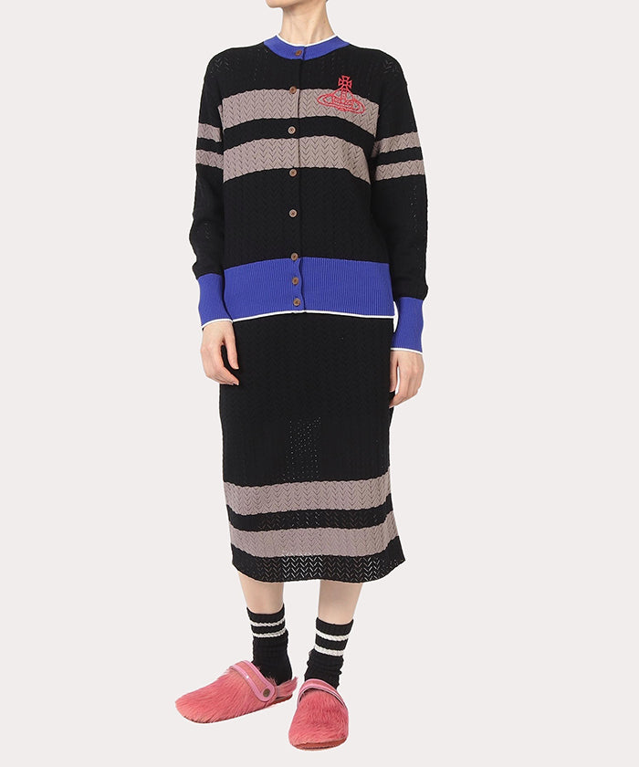 Vivienne Westwood Knitted Cardigan 撞色羊毛針織開襟衫