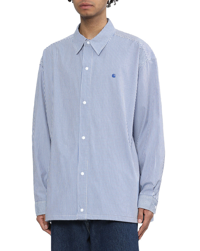 Carhartt WIP L/S Asher Shirt 輕質直條紋襯衫